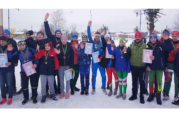 Команда Копыльского района заняла первое место в областных соревнованиях по лыжным гонкам