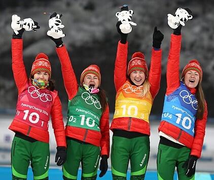 Белорусские биатлонистки взяли золото на Олимпиаде